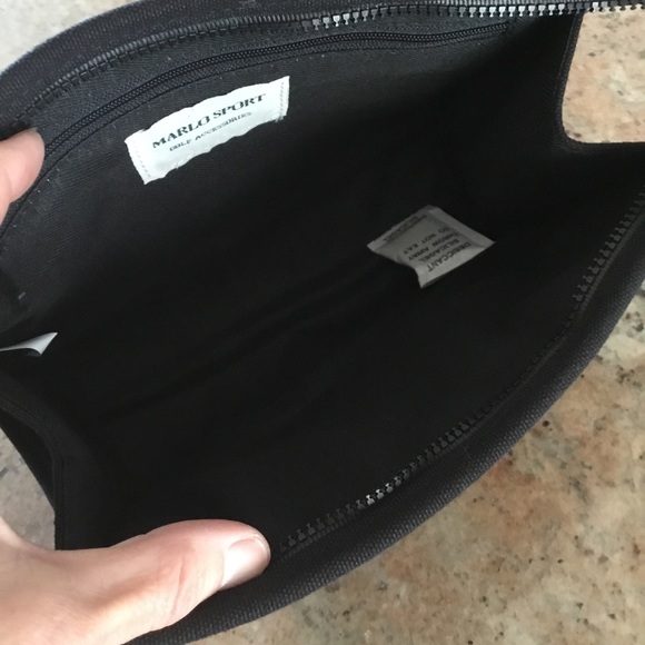 Vintage Marlo Sport Golfer Gurl Canvas Zip Top Embroidered Accessory Bag - Picture 10 of 10